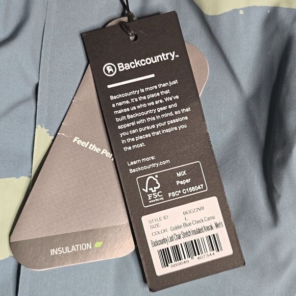 822 NWT Backcountry Last Chair Stretch Insulated Anorak - Men's Sz Large - Picture 4 of 9